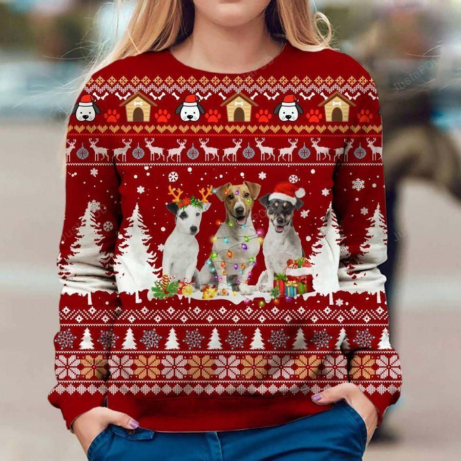 Jack Russell Terrier Ugly Christmas Sweater, All Over Print Sweatshirt, Ugly Sweater, Christmas Sweaters, Hoodie, Sweater