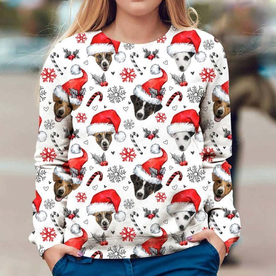Jack Russell Terrier Xmas Decor Ugly Christmas Sweater All Over