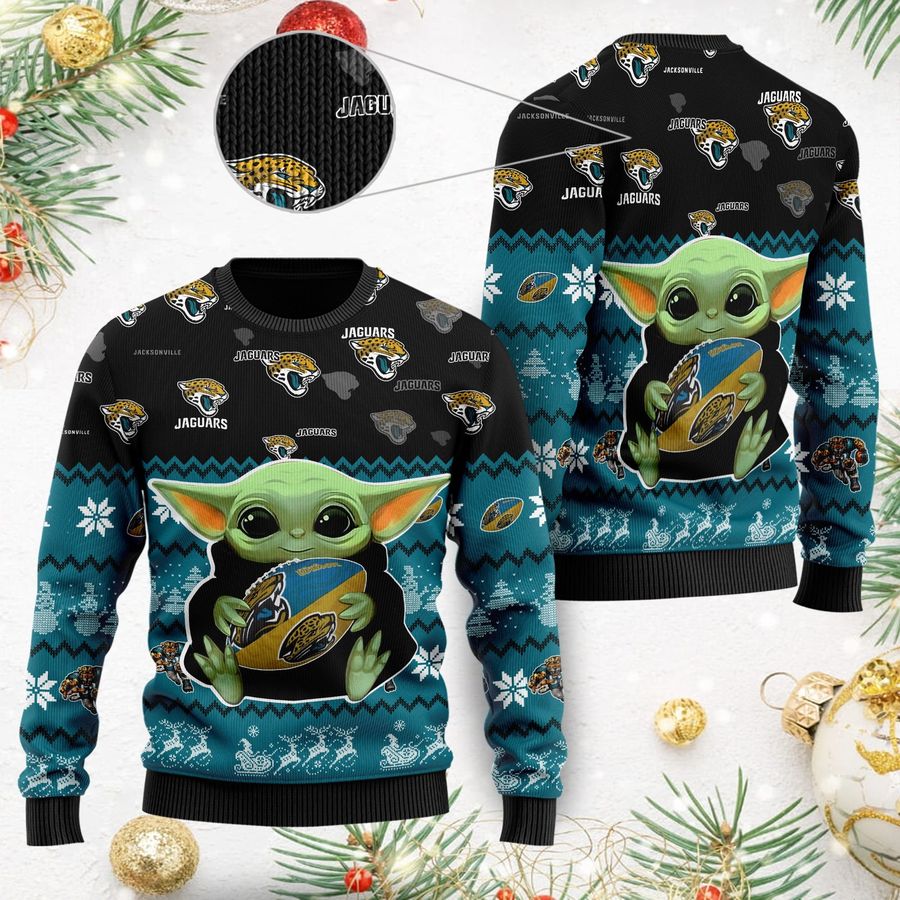 Jacksonville Jaguars Baby Yoda Shirt For American Football Fans Ugly Christmas Sweater, Ugly Sweater, Christmas Sweaters, Hoodie, Sweatshirt, Sweater