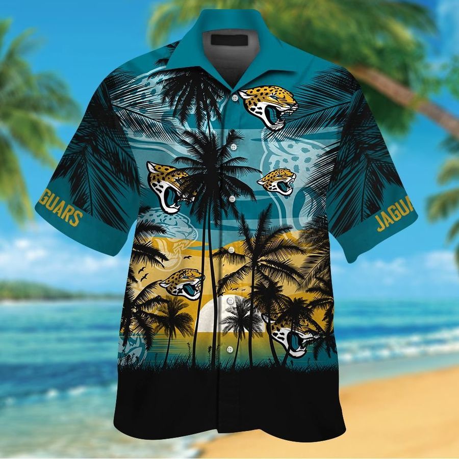 Jacksonville Jaguars Short Sleeve Button Up Tropical Aloha Hawaiian Shirts For Men Women Shirt