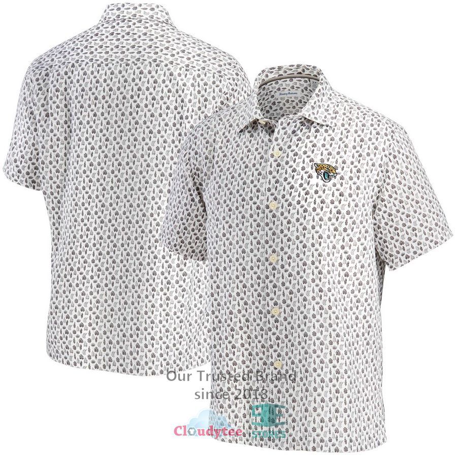 Jacksonville Jaguars Tommy Bahama Baja Mar Woven White Hawaiian Shirt – LIMITED EDITION – LIMITED EDITION