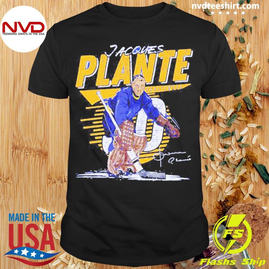 Jacques Plante St Louis Blues Comet Signature Shirt