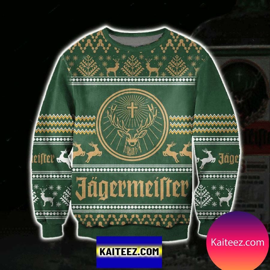 Jagermeister 3D Christmas Ugly Sweater