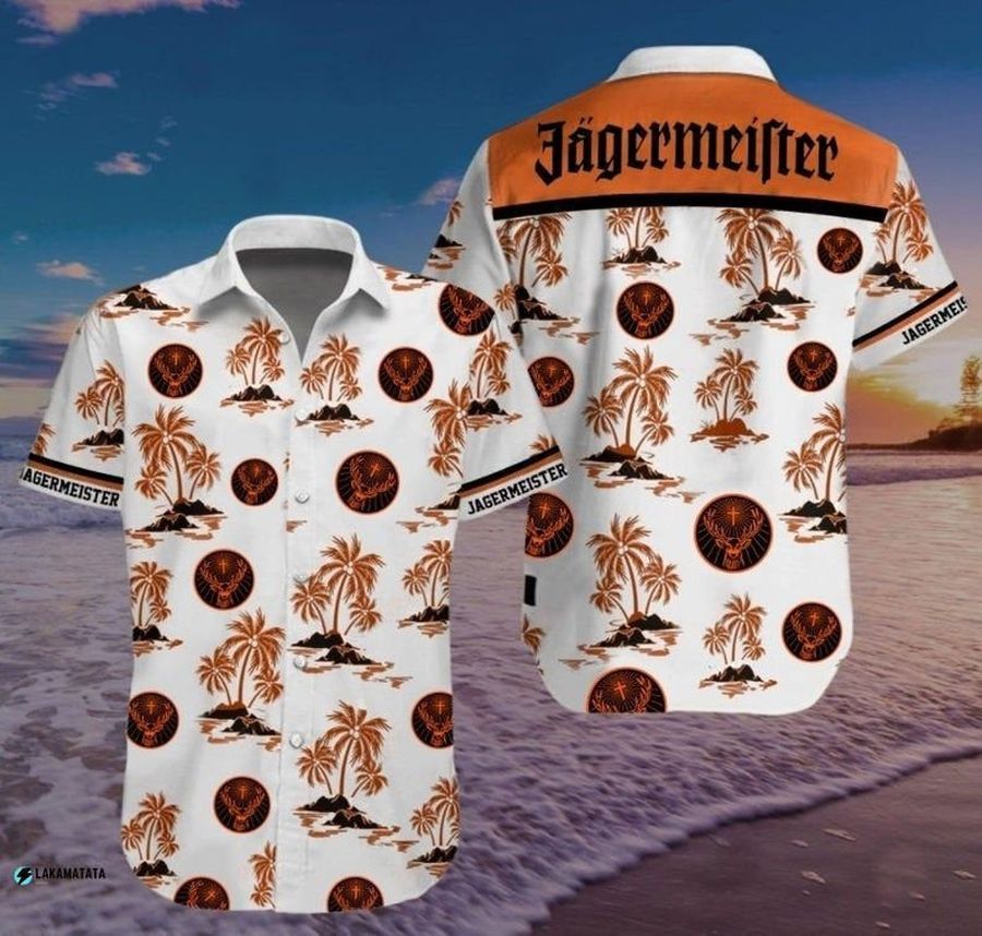 Jagermeister Coconut Tree Drink Whisky Bar Club Party Hawaii Shirt