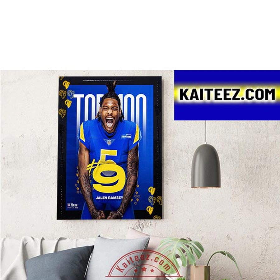 Jalen Ramsey Los Angeles Rams In The NFL Top 100 ArtDecor Poster Canvas