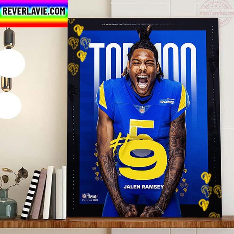 Jalen Ramsey Los Angeles Rams In The NFL Top 100 Home Decor Poster Canvas