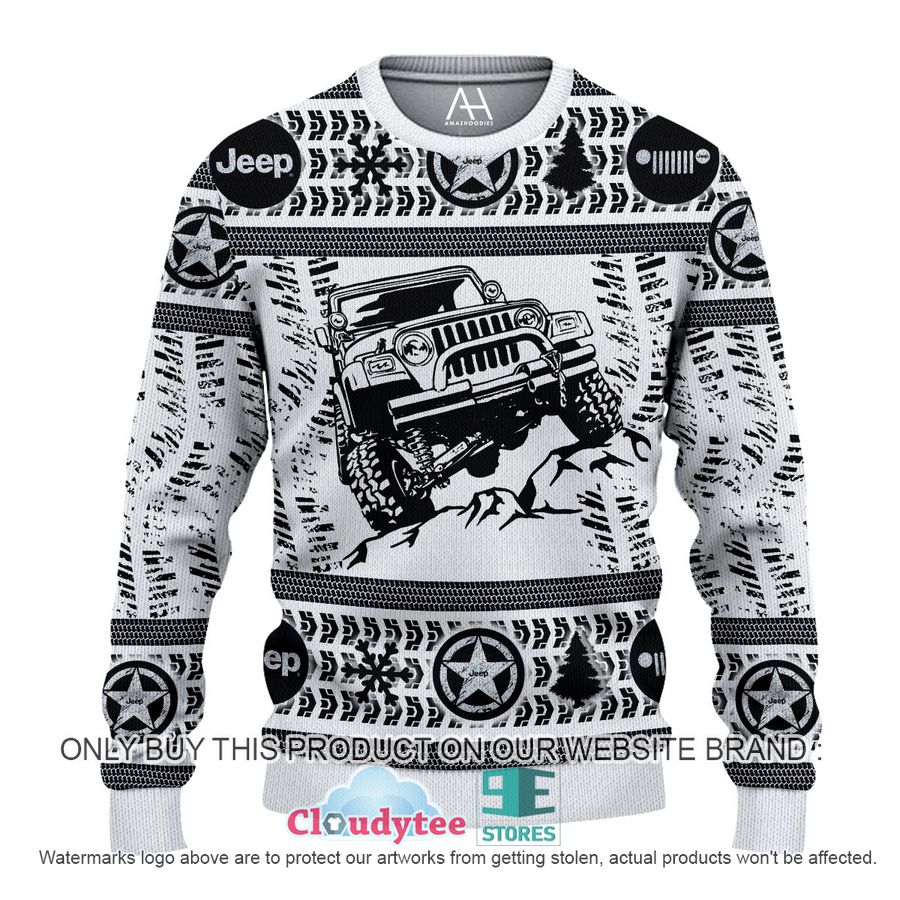 Jeep black and white Christmas All Over Printed Shirt, hoodie – LIMITED EDITION