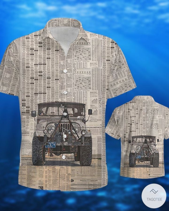 Jeep Newspaper Hawaiian Shirt