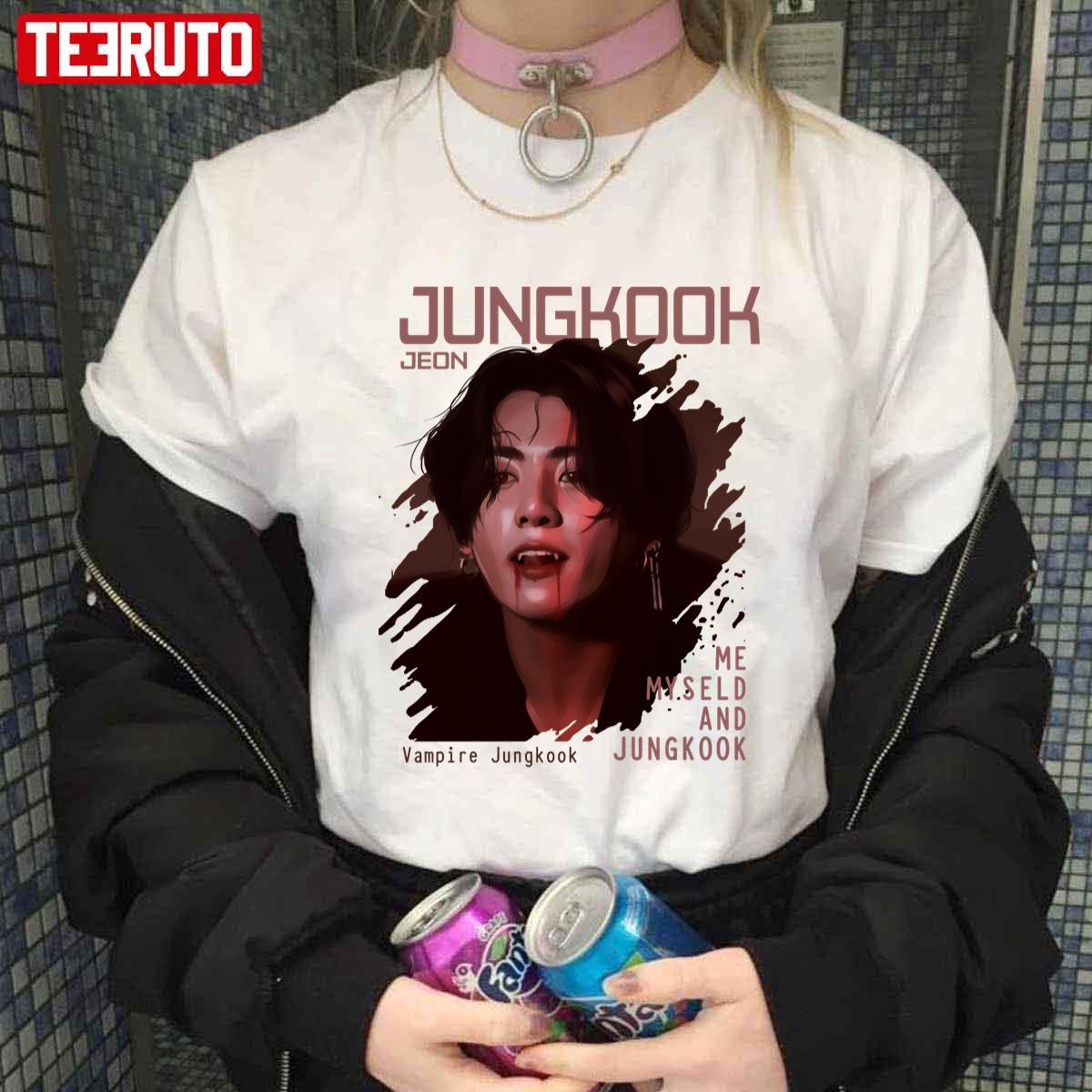 Jeon Jungkook Vampire Jungkook BTS Me Myself And Jungkook JK Jaykay Unisex T-shirt