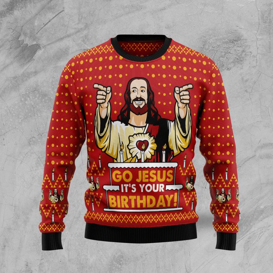 Jessus'S Birthday Christmas Ugly Sweater - 218