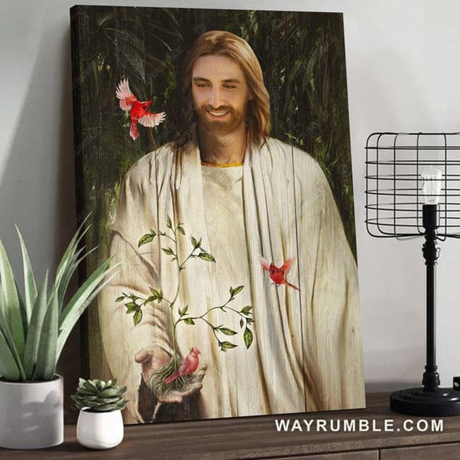 Jesus Poster, Cardinal Bird, God Poster, Poster Decor Poster