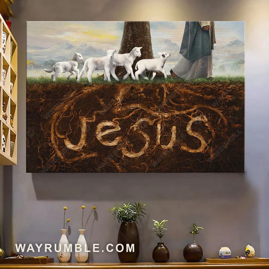 Jesus Poster, God And Lamb, Jesus Christ Poster