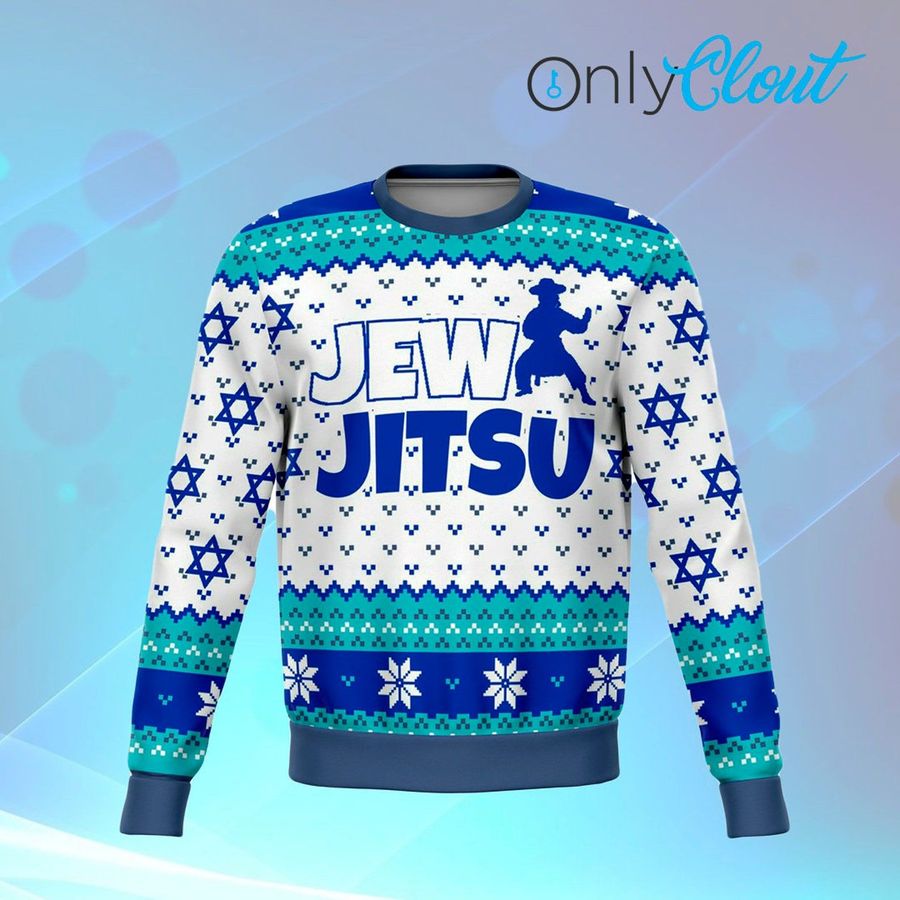 Jew Jitsu Ugly Christmas Sweater Ugly Sweater Christmas Sweaters Hoodie
