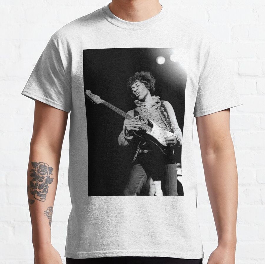 JimiHendrix - One Most Best Guitarist All The Time In The World - Hippie Psychedelic Poster  Classic T-Shirt