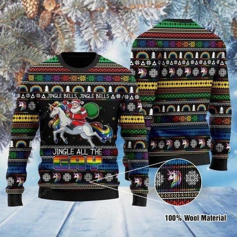 Jingle All The Gay Ugly Christmas Sweater All Over Print