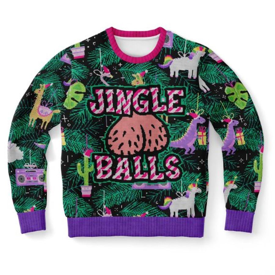 Jingle Balls Ugly Christmas Wool Knitted Ugly Sweater