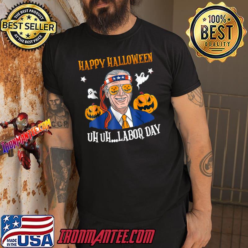 Joe Biden Happy Halloween Labor Day 4th Of July Pumpkins And Ghost T-Shirt