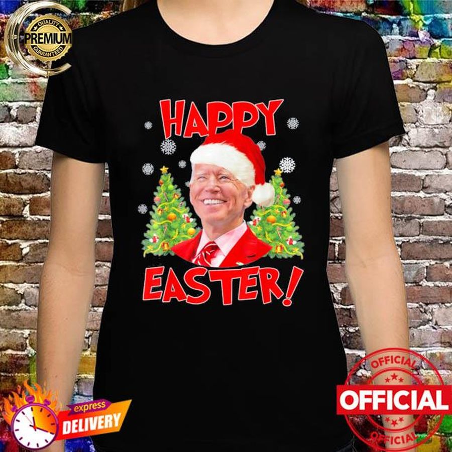 Joe Biden Santa Confused Happy Easter Funny Ugly Christmas Shirt