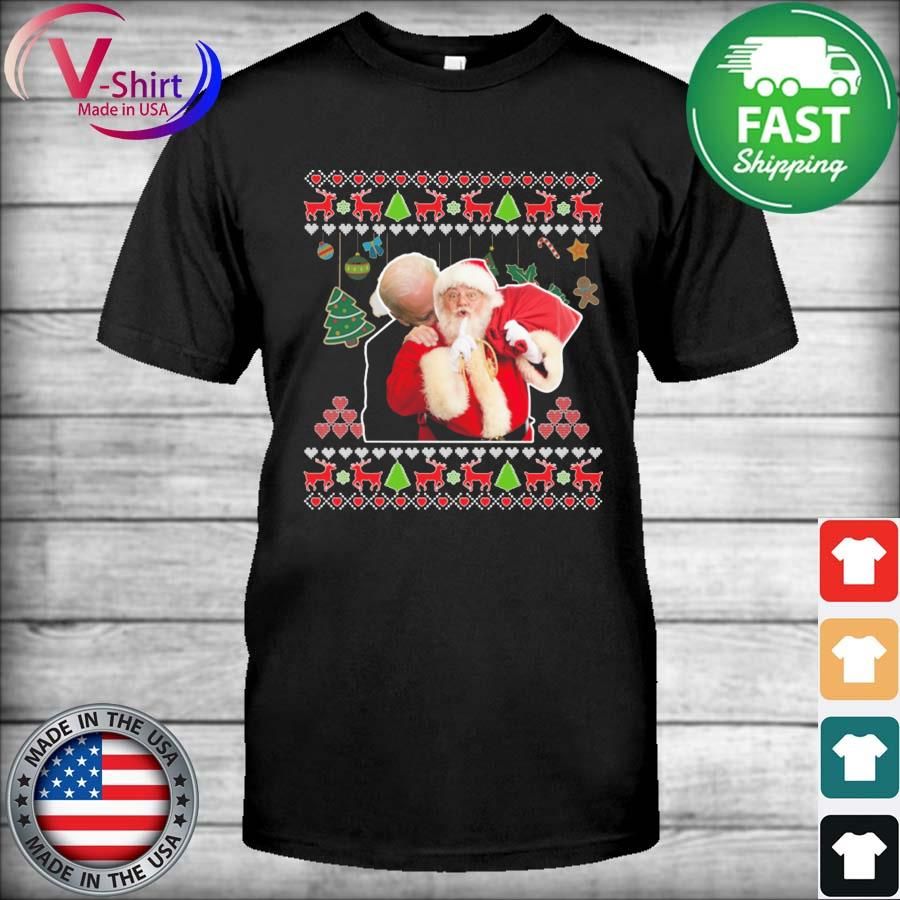 Joe Biden Sniffing Santa Claus Ugly Christmas Sweater