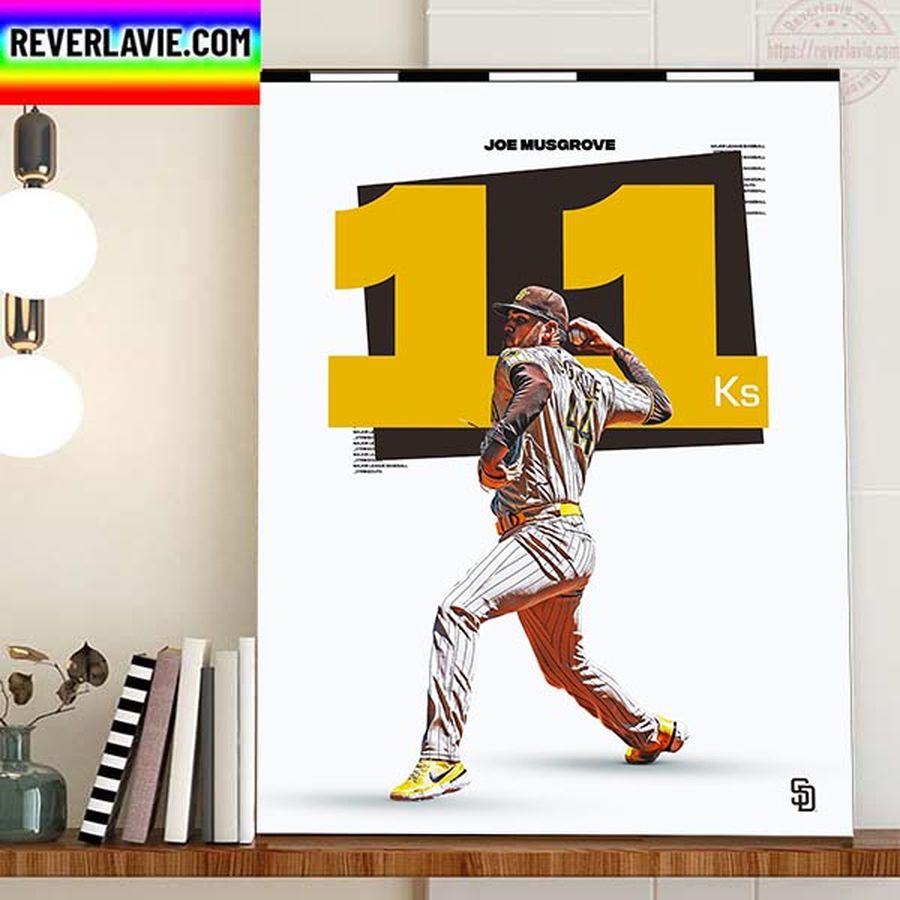 Joe Musgrove At San Diego Padres 11 Ks Home Decor Poster Canvas
