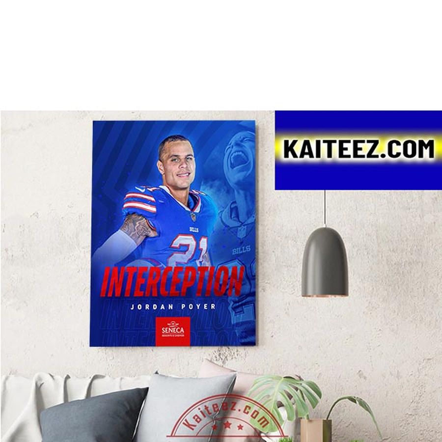 Jordan Poyer Interception Buffalo Bills NFL Decorations Poster Canvas