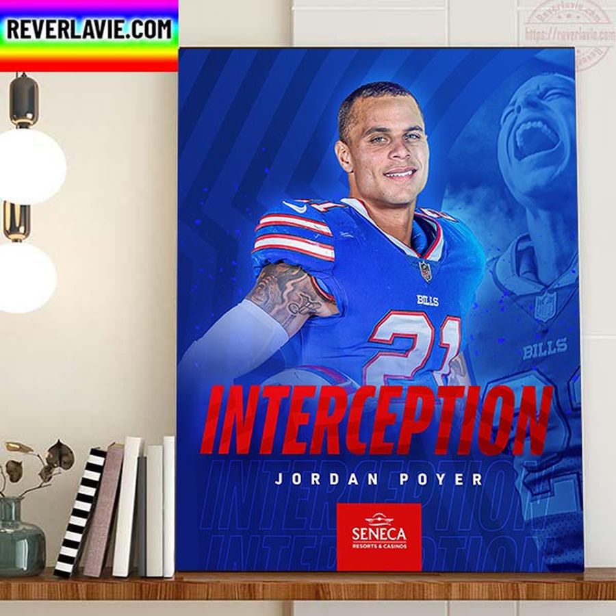 Jordan Poyer Interception Buffalo Bills NFL Home Decor Poster Canvas