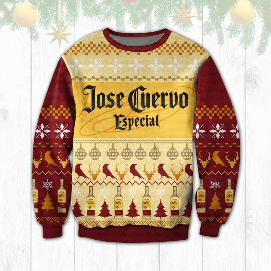 Jose Cuervo Especial Gold Whiskey Ugly Sweater Christmas