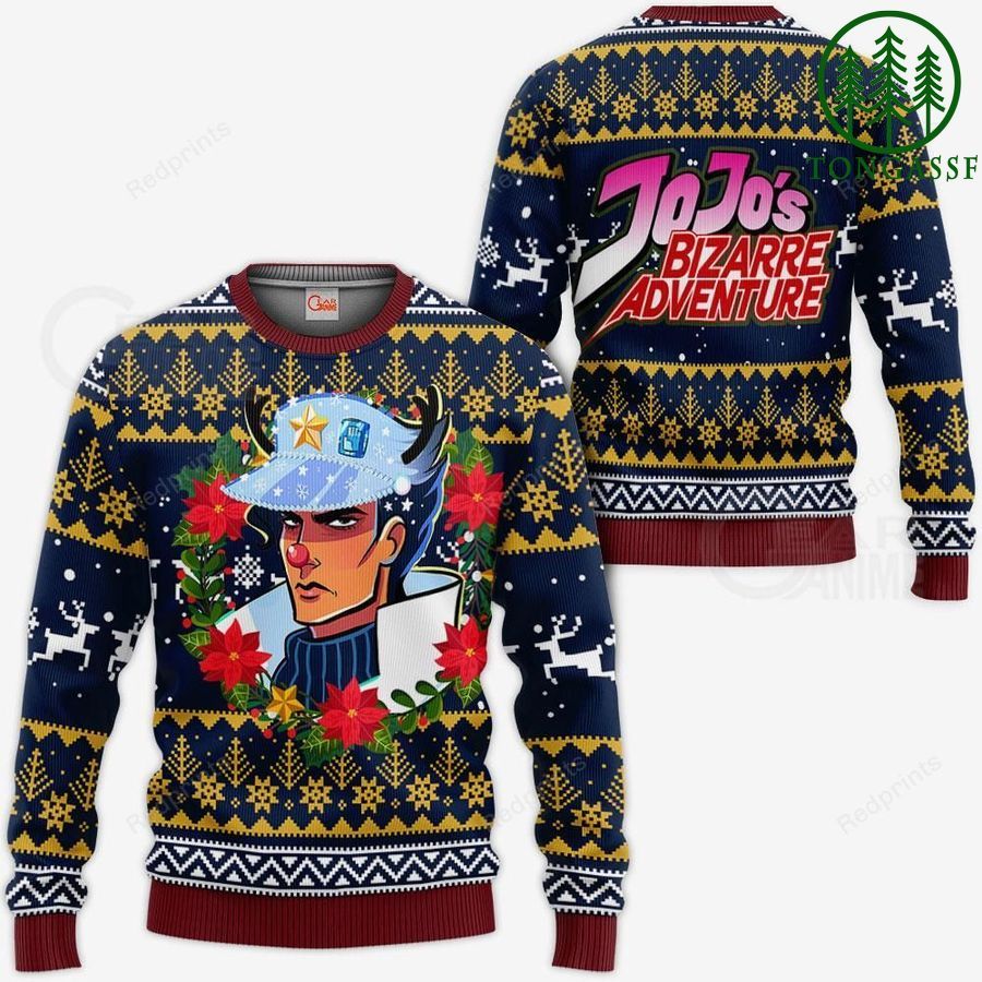 Jotaro Kujo Ugly Christmas Sweater and Hoodie JoJo’s Bizarre Adventure Anime