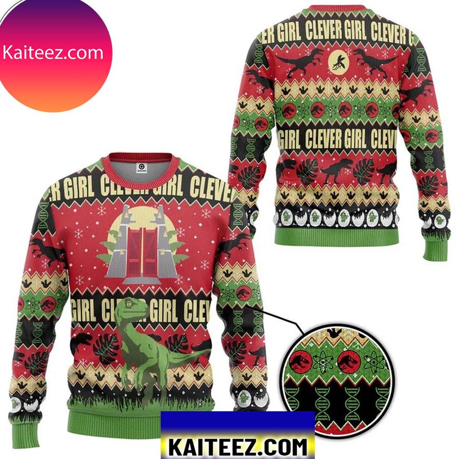 Jurassic Park Clever Girl Christmas Ugly Sweater
