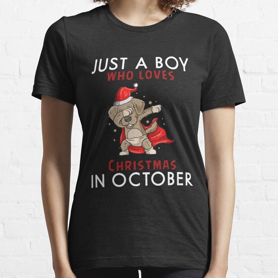 Just a boy who loves Christmas In October Essential T-Shirt