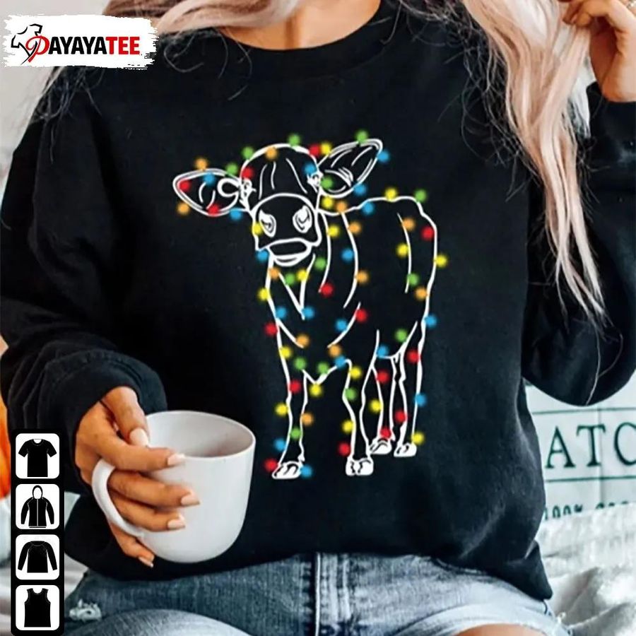 Just A Girl Who Loves Cows Christmas Cow Sweatshirt Shirt