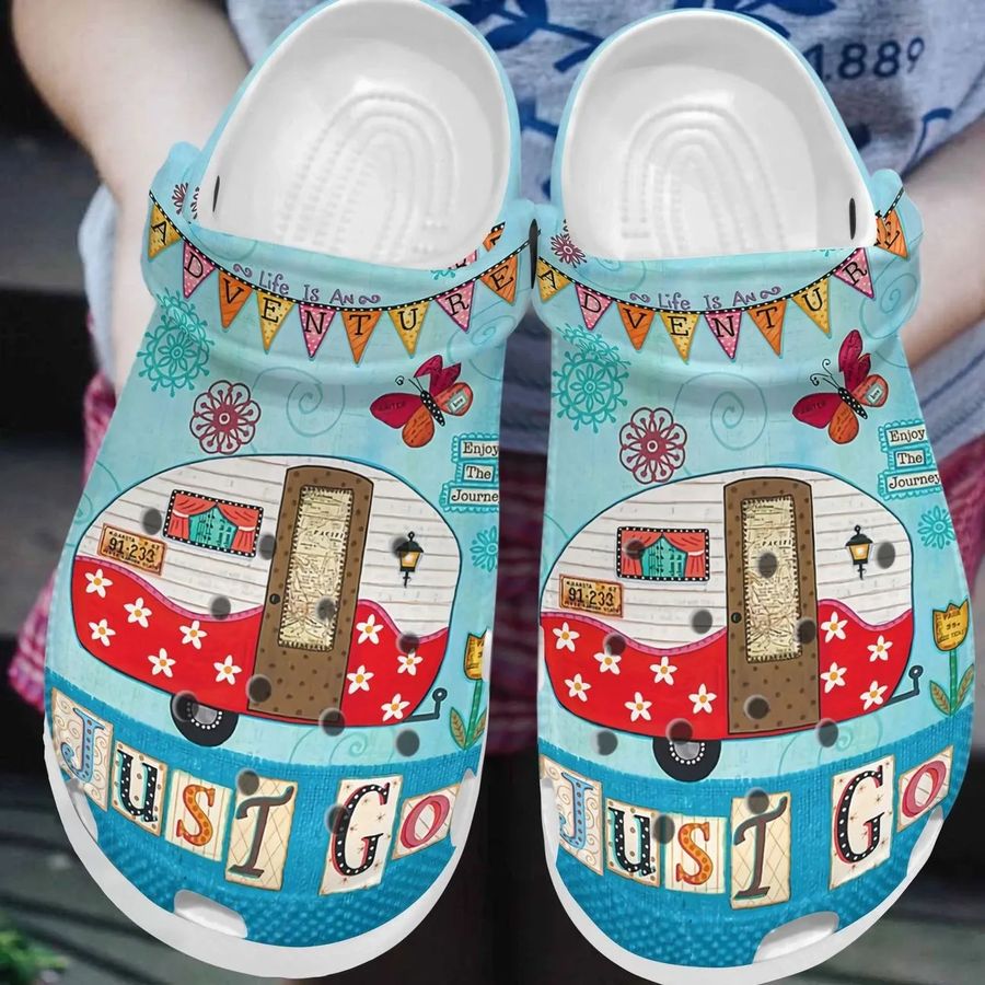 Just Go Camping Personalized Clog Custom Crocs Comfortablefashion Style Comfortable For Women Men Kid Print 3D