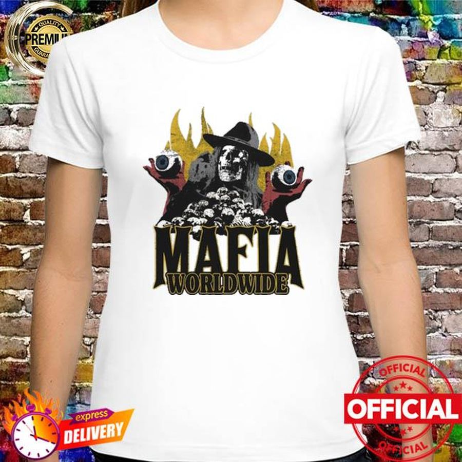 Kai cenat skull on fire mafia worldwide shirt