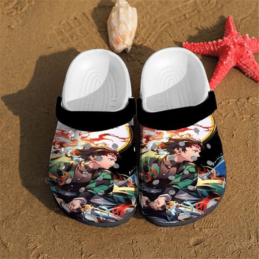 Kamado Tanjiro Anime Crocs Crocband Clog Comfortable Water Shoes