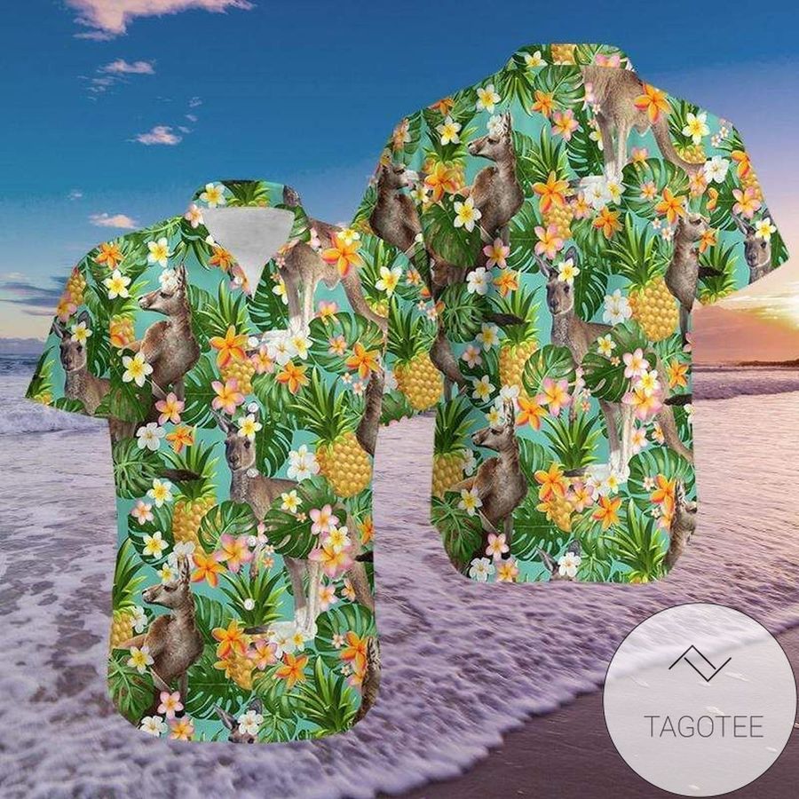 Kangaroo Tropical Hawaiian Aloha Shirts