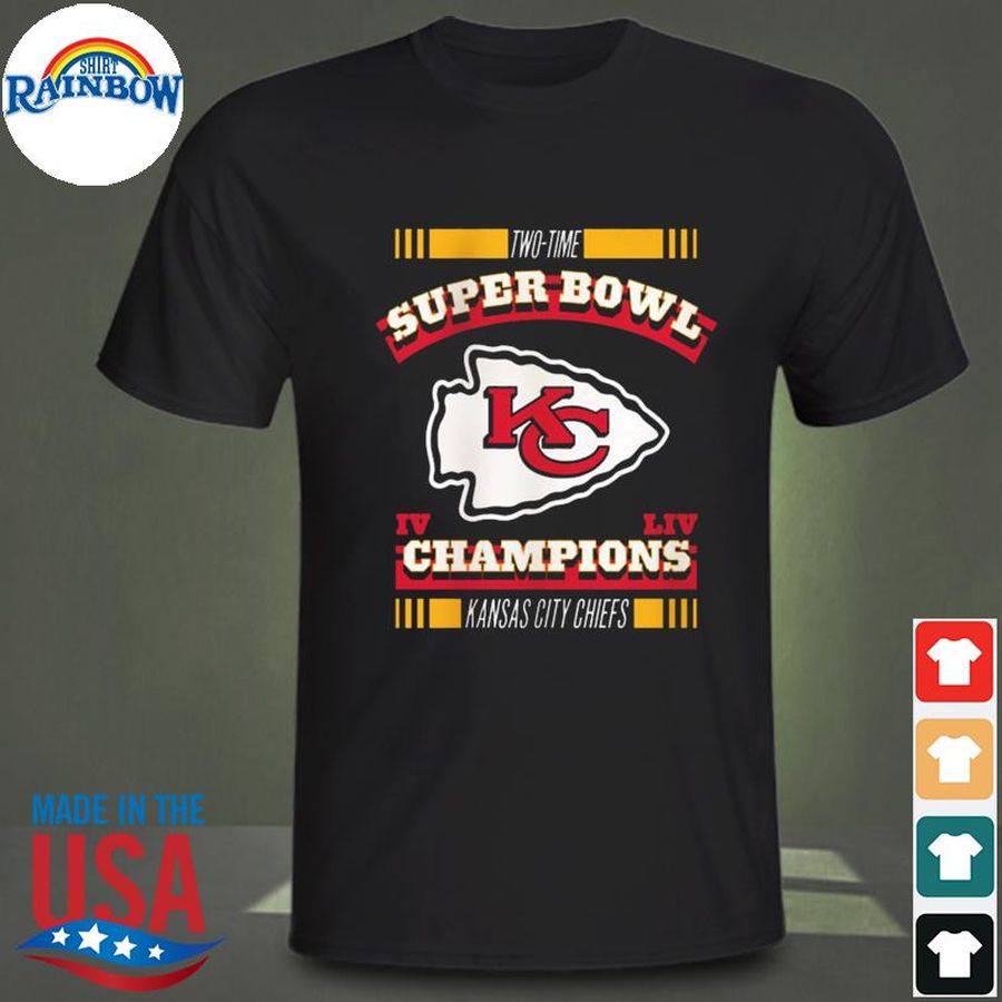 Kansas City Chiefs 2-Time Super Bowl Champions NFL Fan Gifts T-Shirt
