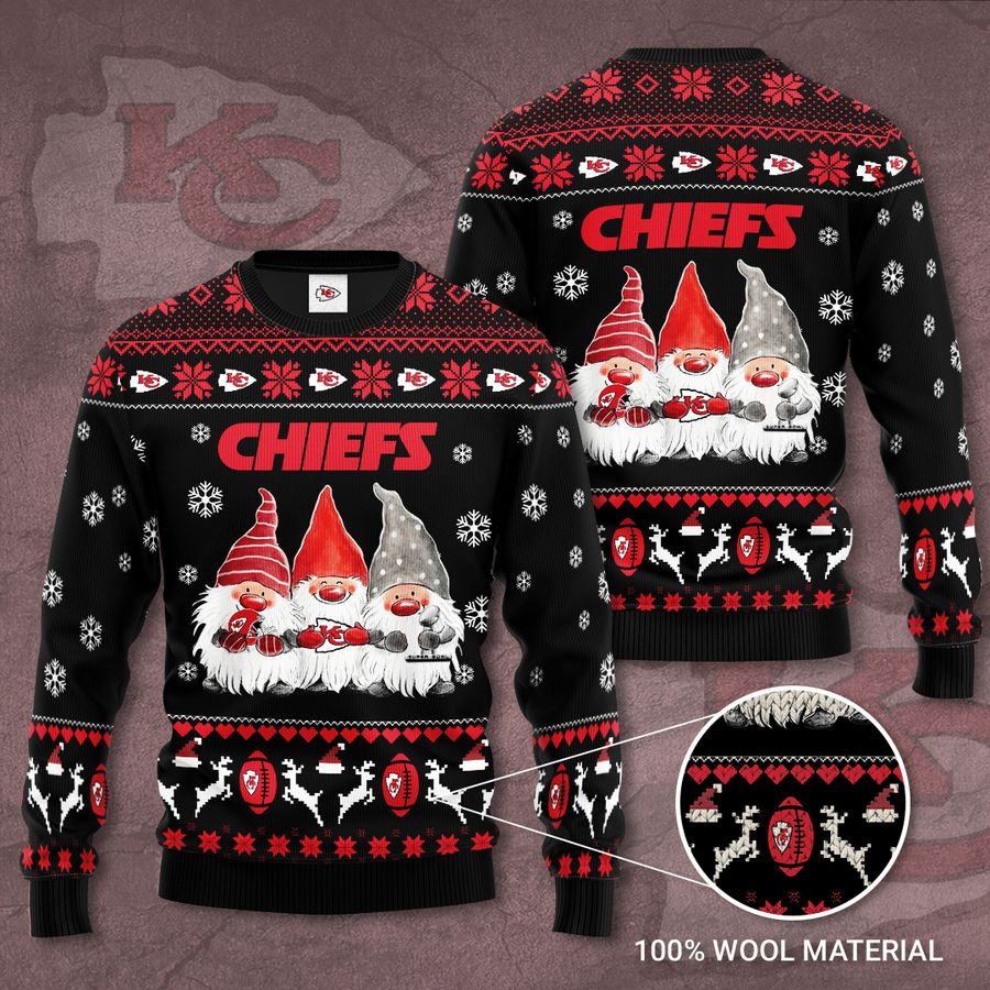 Kansas City Chiefs Gnome de Noel Christmas Ugly Sweater