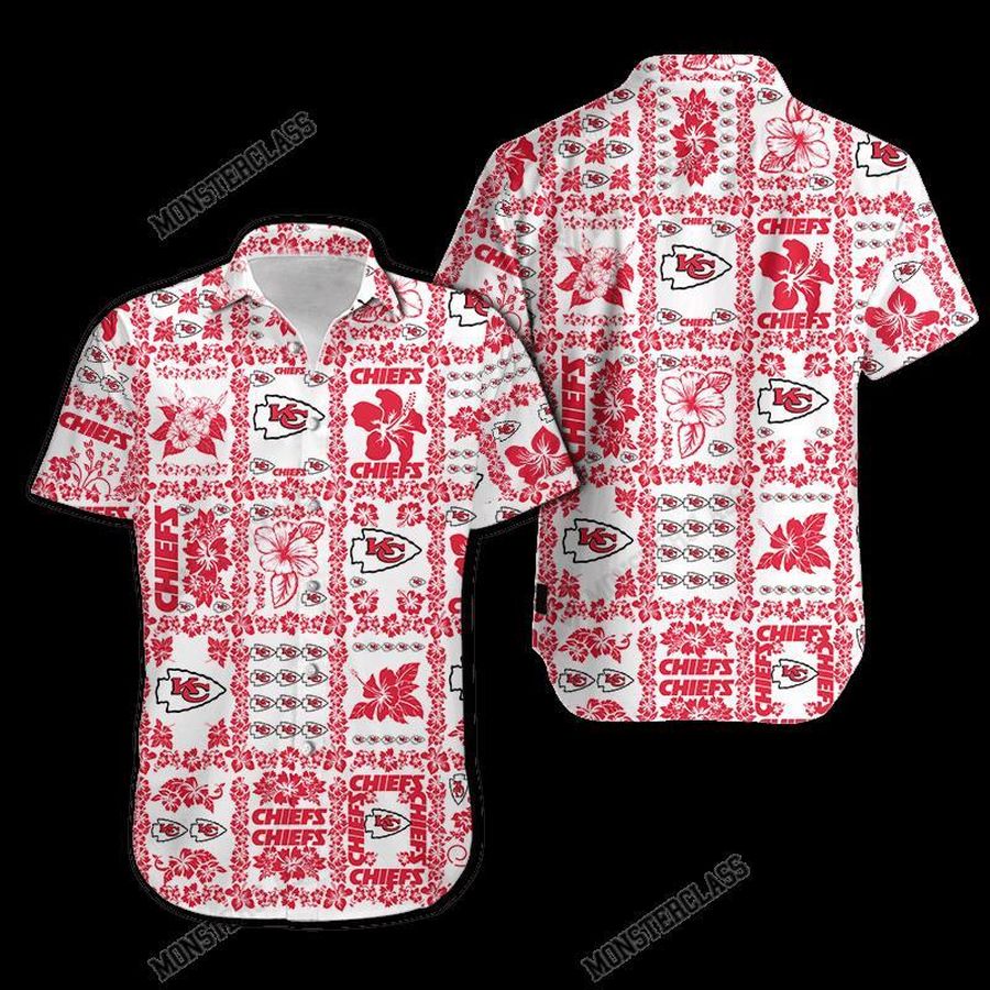 Kansas City Chiefs Hibiscus Hawaiian Shirt Short