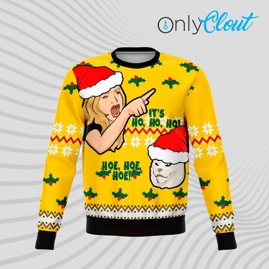 Karen Vs Mean Cat Funny Meme Ugly Christmas Sweater, Ugly Sweater, Christmas Sweaters, Hoodie, Sweater