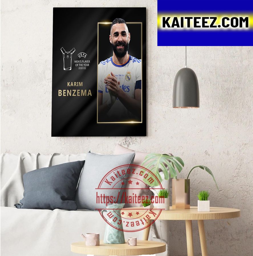 Karim Benzema Is UEFA Mens Player Of The Year ArtDecor Poster Canvas