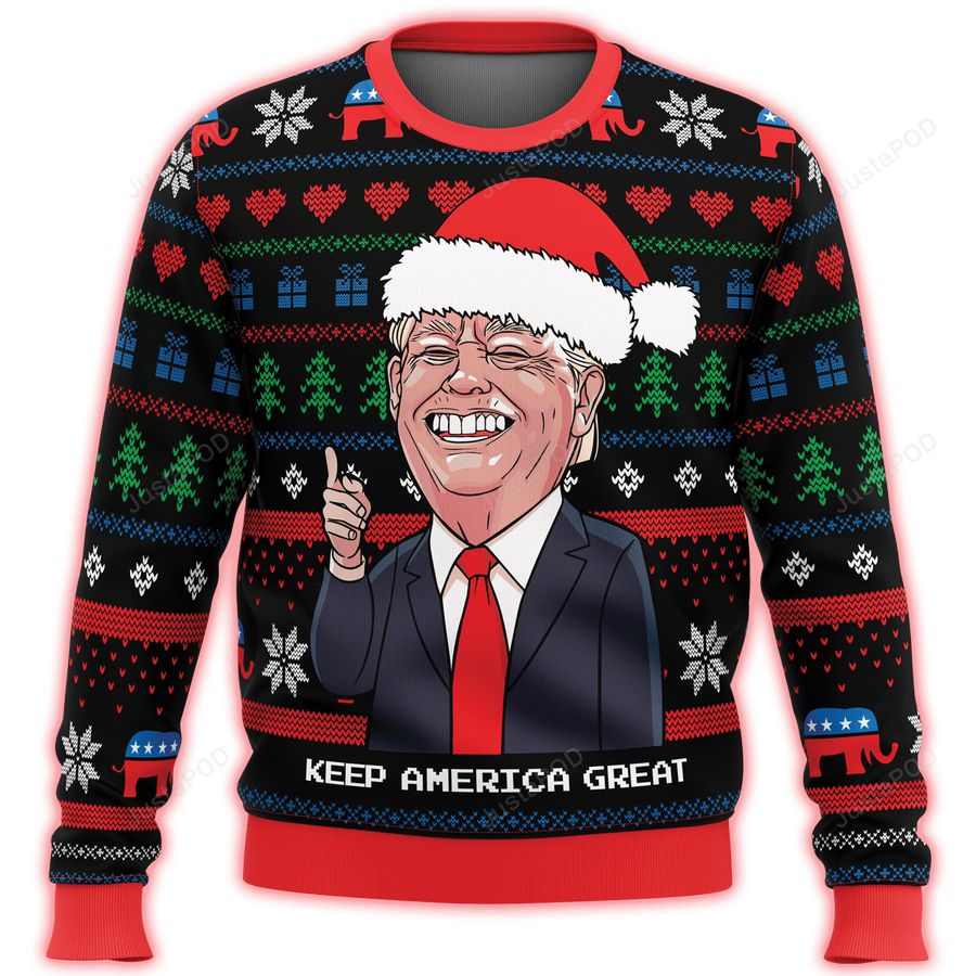 Keep America Great Premium Ugly Christmas Sweater, Ugly Sweater, Christmas Sweaters, Hoodie, Sweater