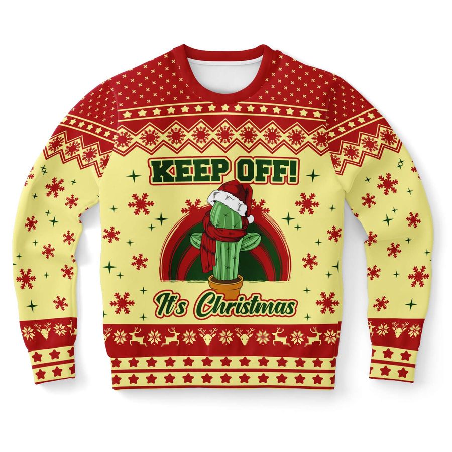 Keep Off It'S Christmas Ugly Christmas Sweater - 1559