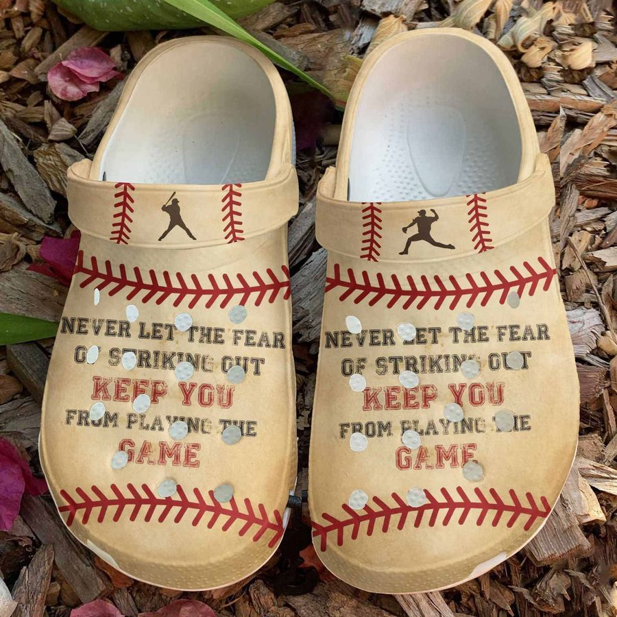 Keep You Game Shoes Crocs For Batter- Funny Baseball Shoes Crocbland Clog For Men Women