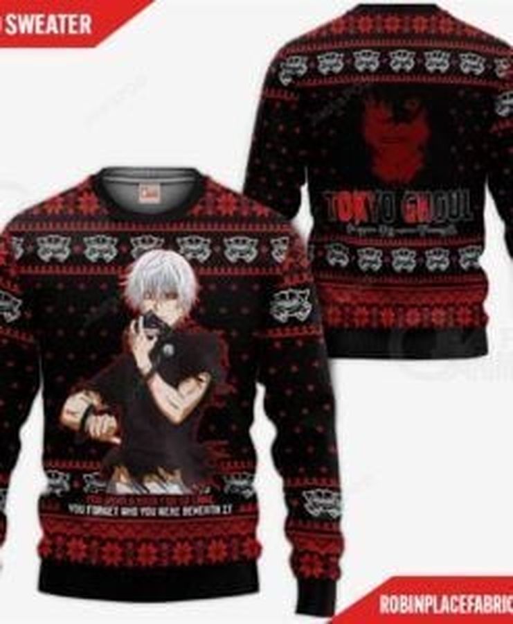 Ken Kaneki Tokyo Ghoul Ugly Christmas Sweater, All Over Print Sweatshirt, Ugly Sweater, Christmas Sweaters, Hoodie, Sweater