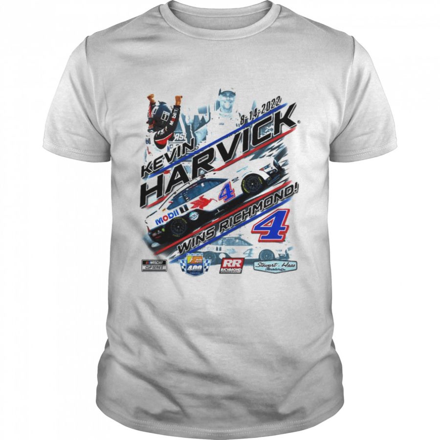 Kevin Harvick Checkered Flag White 2022 Federated Auto Parts 400 Race Winner shirt