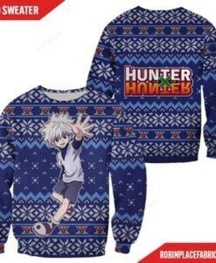 Killua Hunter X Hunter Anime Ugly Christmas Sweater Ugly Sweater
