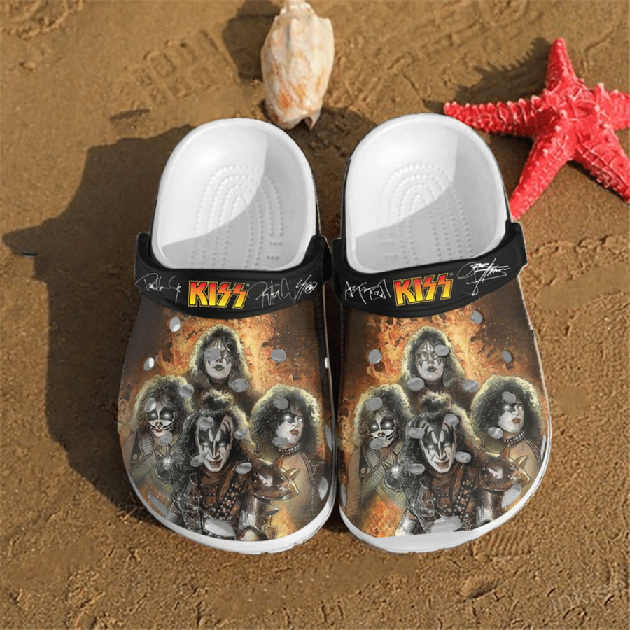 Kiss (Band) Crocs Crocband Clogs, Comfy Footwear, Shoes 1.png