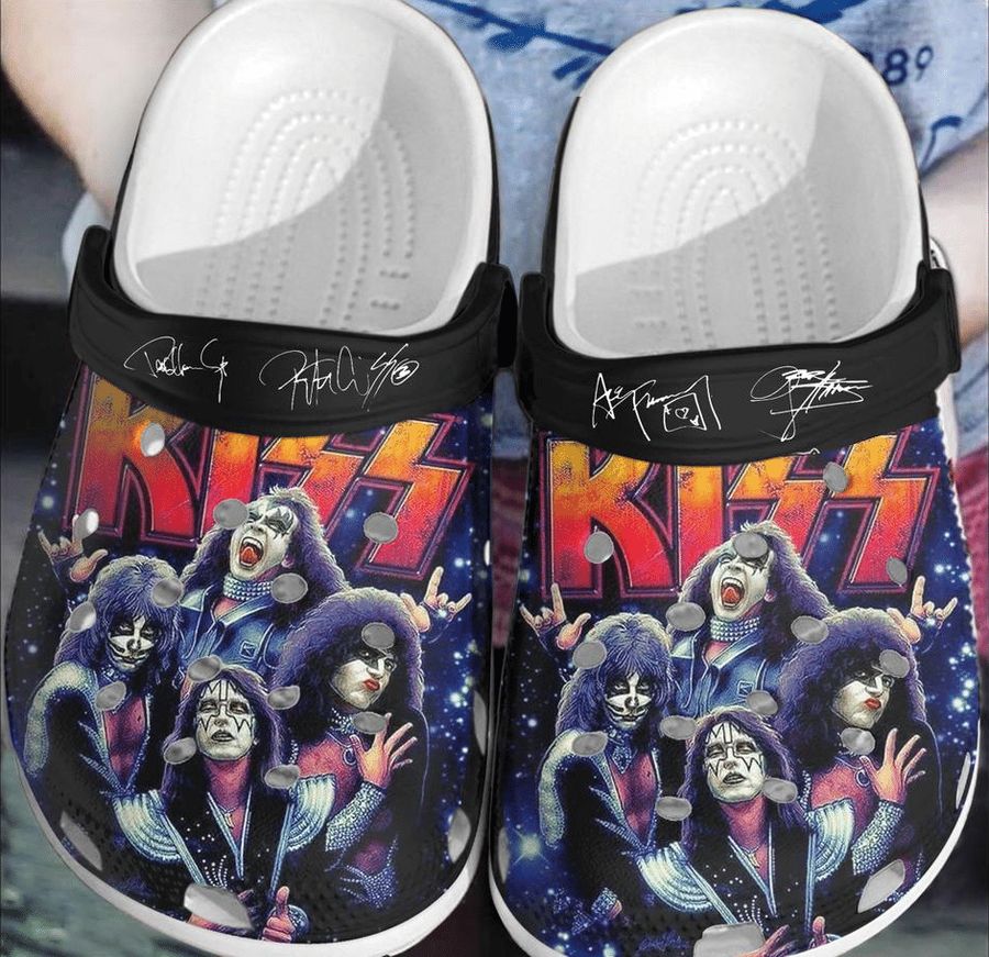 Kiss Band For Men And Women Gift For Fan Classic Water Rubber Crocs Crocband Clogs, Comfy Footwear