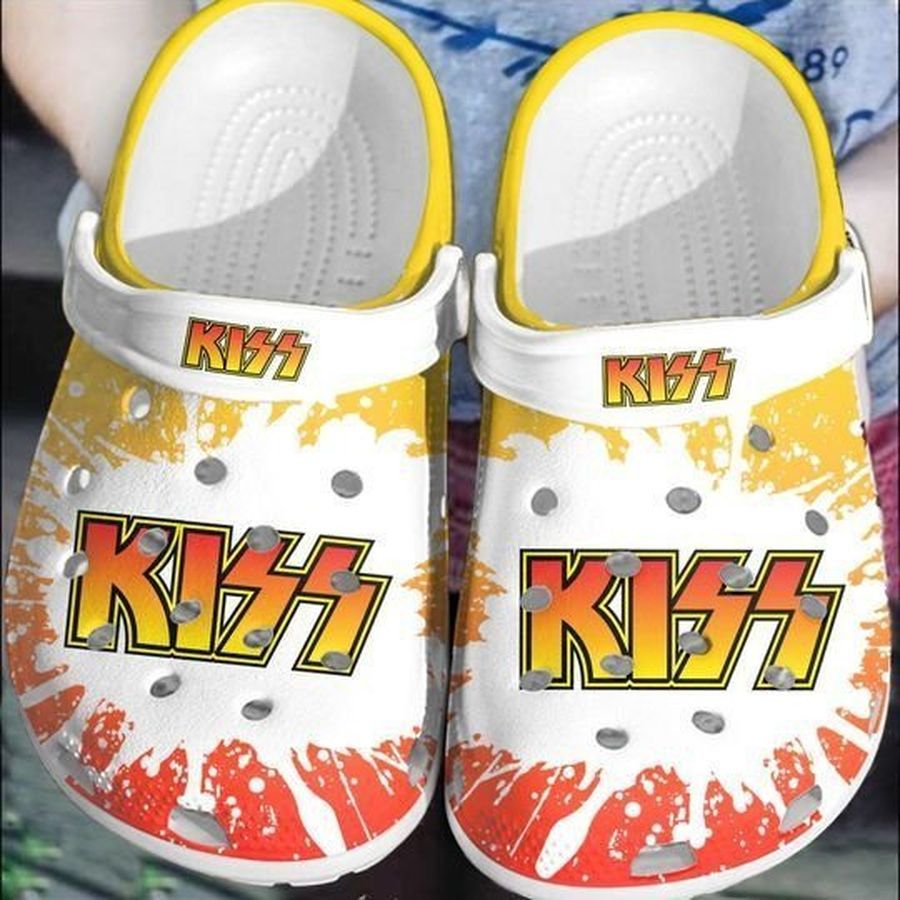 Kiss Rock Band Music Gift Rubber Crocs Crocband Clogs, Comfy Footwear