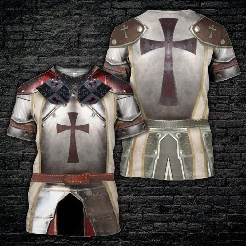Knight templar armor shirt top t shirt high quality cloth unisex shirt gift